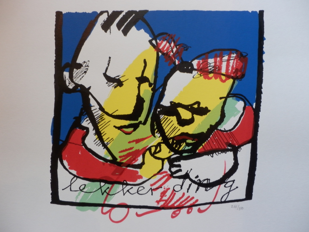 HERMAN BROOD, Gelimiteerde en HANDGESIGNEERDE Zeefdruk  LEKKER DING kopen? Bied vanaf 160!