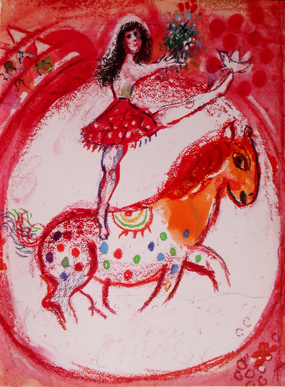 Marc Chagall  - originele litho - uit Le Cirque d`Izis - 1965  kopen? Bied vanaf 150!