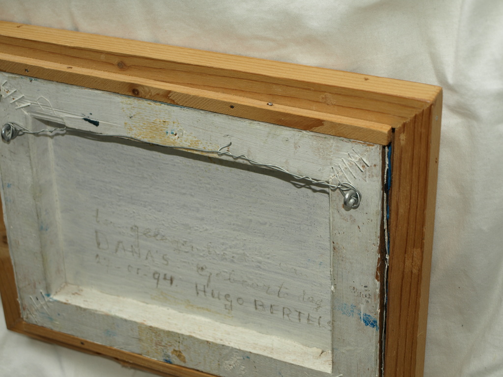 Hugo Bertels (1946) : Acryl op doek – Voor Dana – Gesigneerd & ingelijst-1994  kopen? Bied vanaf 1!