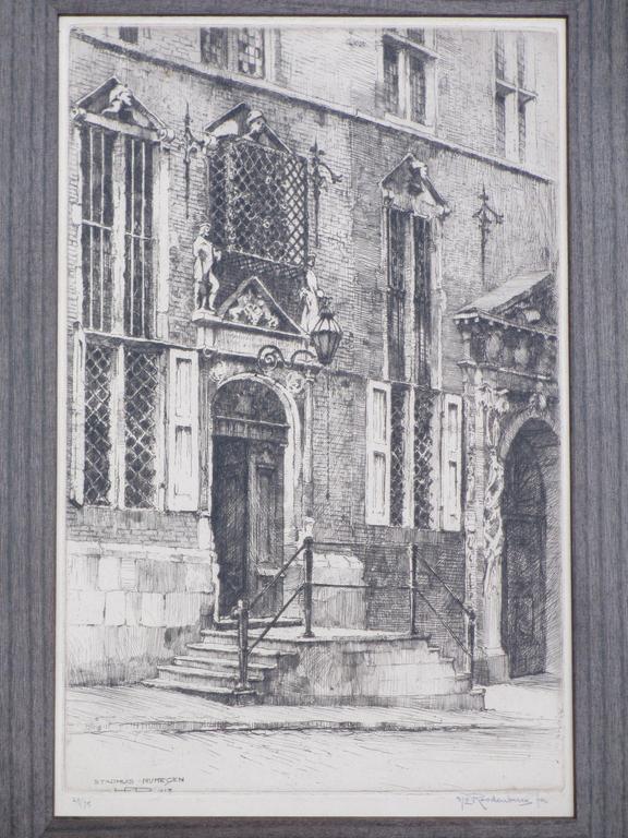 H.E.Roodenburg, Stadhuis Nijmegen, Ets verkocht voor € 40!