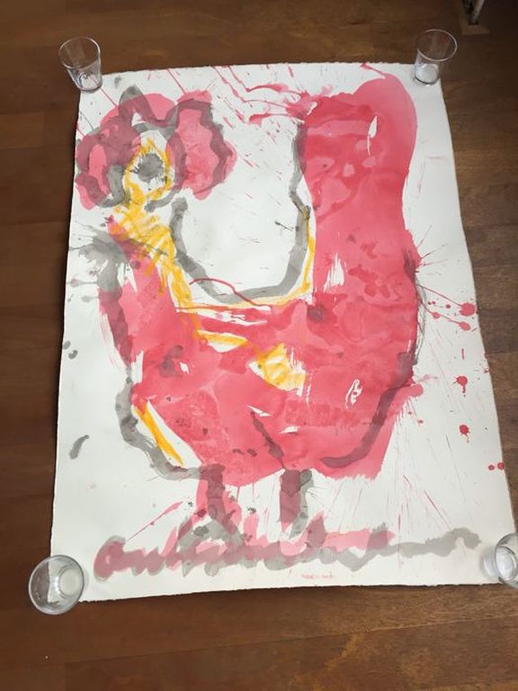 Anton Heyboer - Grote Heyboer Kip - Gesigneerd !!! kopen? Bied vanaf 175!