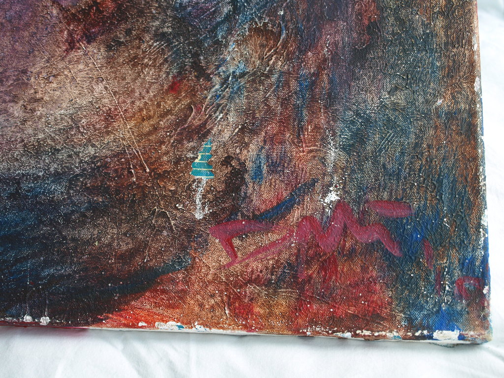 Onduidelijke signatuur : Acrylverf op doek , PORTRET – ca 2000 kopen? Bied vanaf 1!