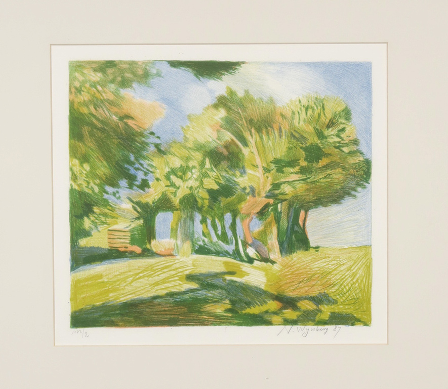 Nicolaas Wijnberg: Litho, Landschap IV - Ingelijst kopen? Bied vanaf 40!
