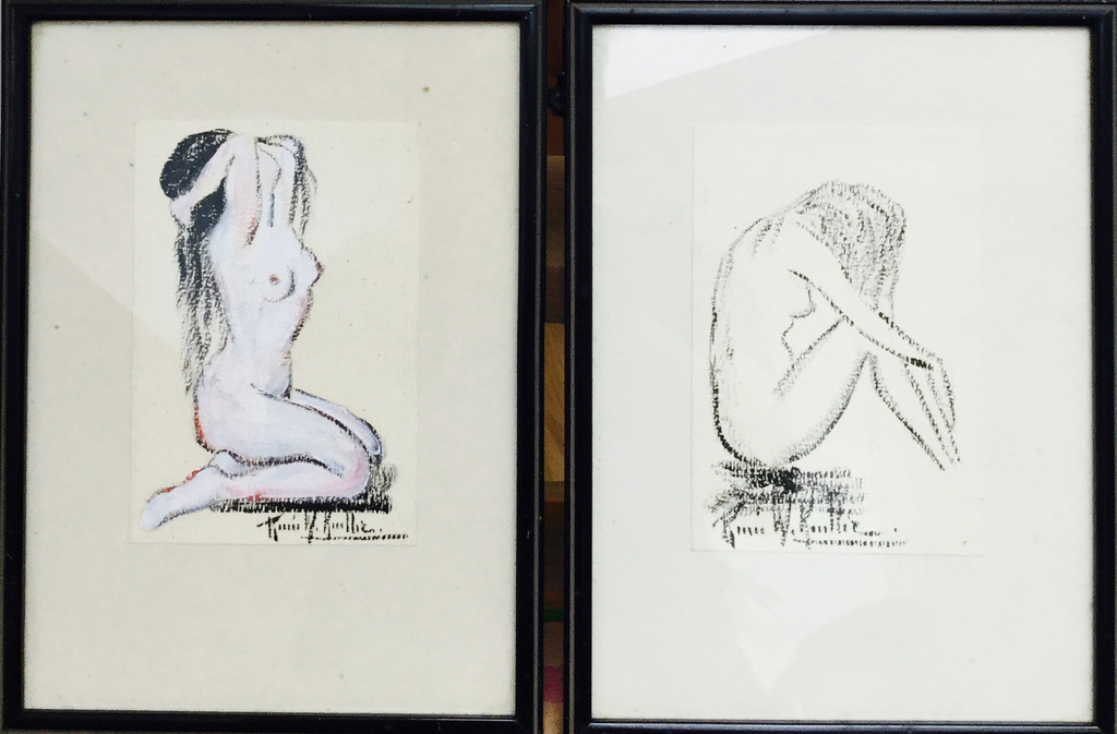 Renée Keuller (1899-1981)Naakt krijtschetsen-Gesigneerd-Leerling van James Ensor verkocht voor € 75!