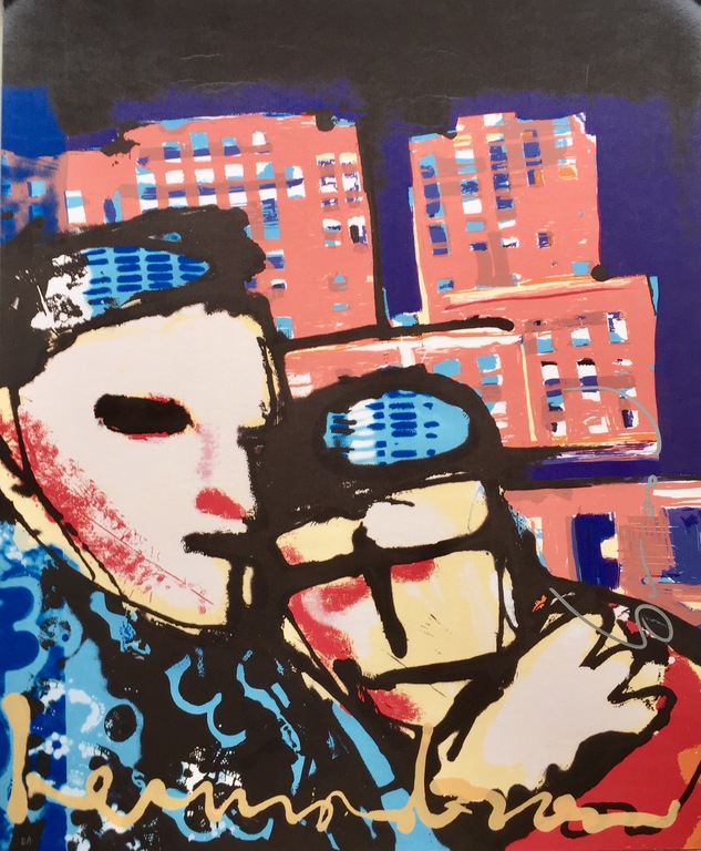 Herman Brood - Originele Handgesigneerde Zeefdruk: "City Love" verkocht voor € 190!