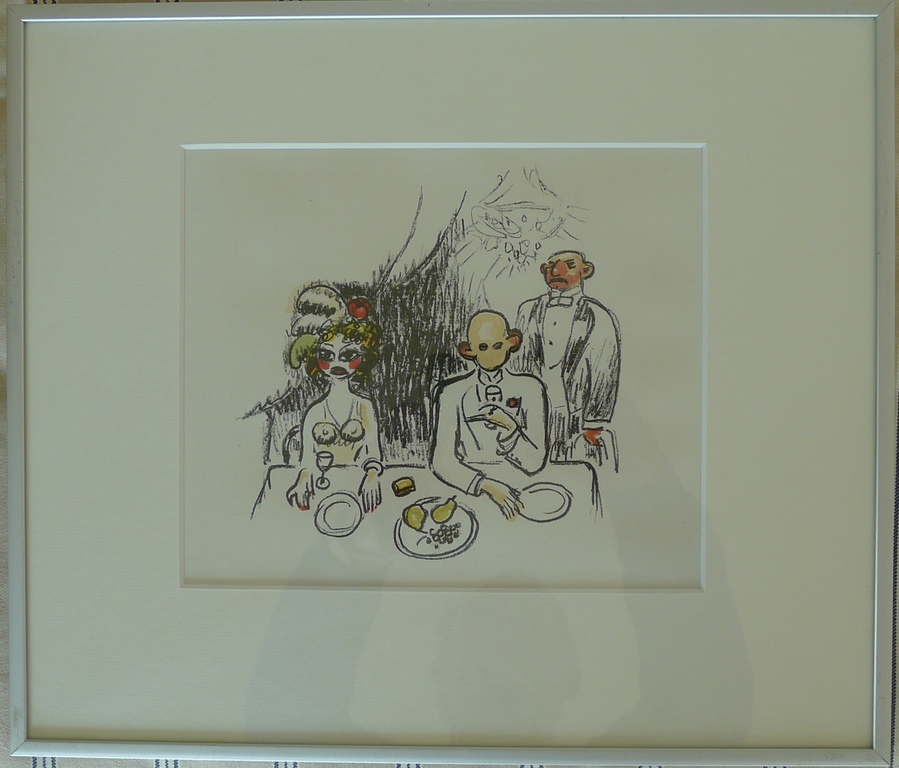Kees van Dongen,ingelijste lithografie uit "Les Lépreuses", 1947  verkocht voor € 150!