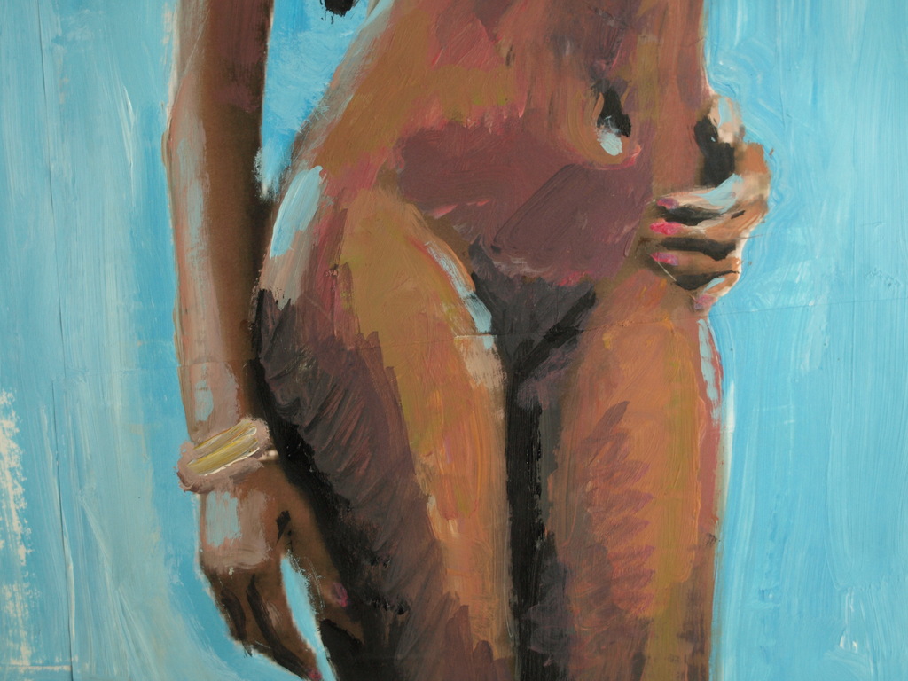 Peter Klashorst : acrylverf op papier , Naakte vrouw – 2016 kopen? Bied vanaf 75!