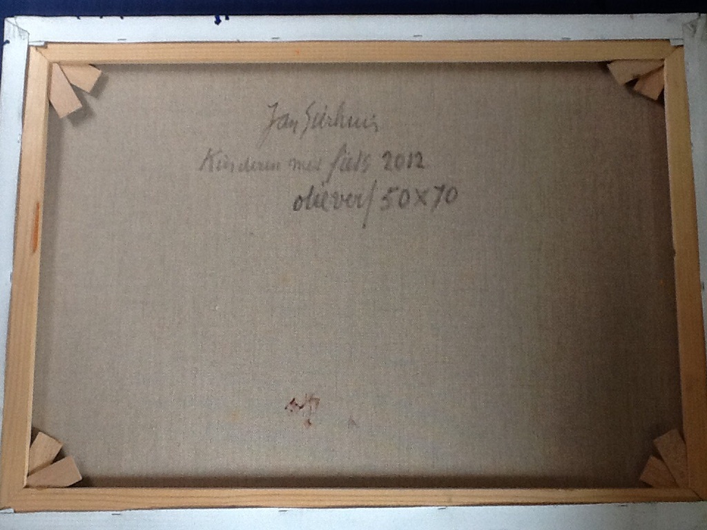 Jan Sierhuis: olieverf op doek, Kinderen met fiets. kopen? Bied vanaf 350!