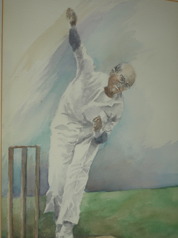 Angelique van den Born – Aquarel – Cricket - Gesigneerd – 1987 - Ingelijst kopen? Bied vanaf 1!
