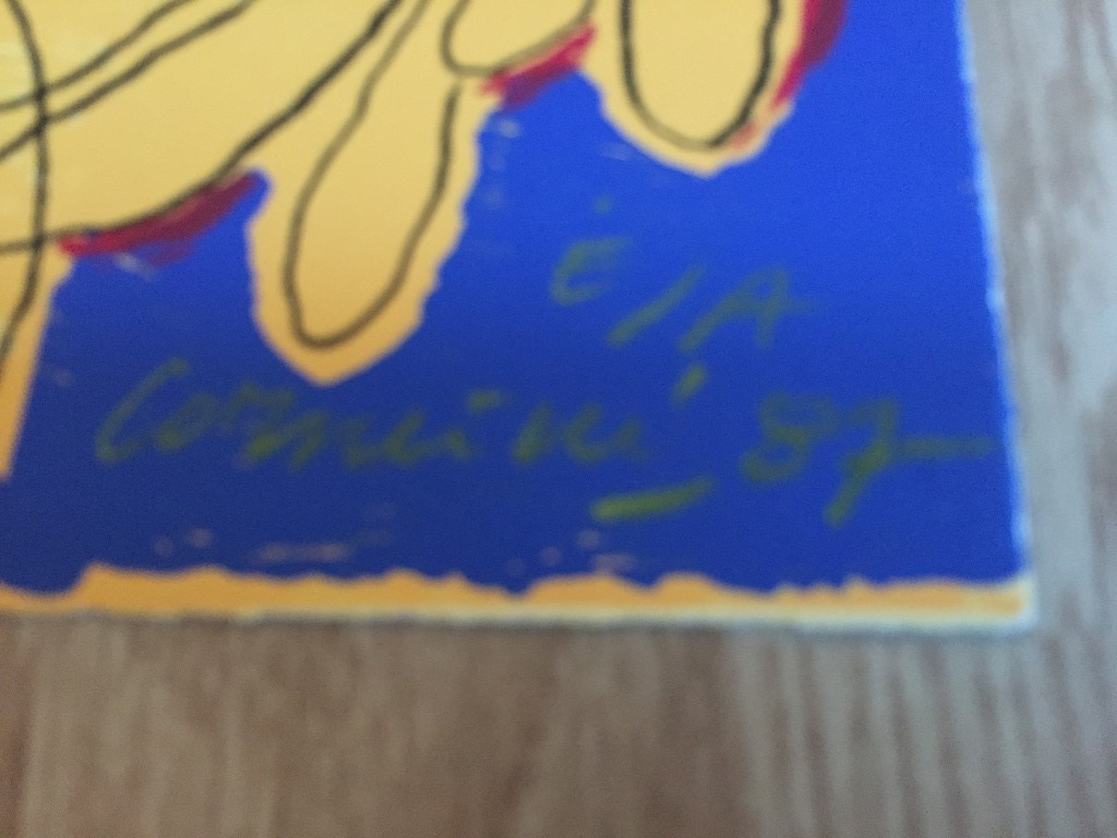 Corneille, originele E/A zeefdruk/Litho  1987 CoBrA  kopen? Bied vanaf 20!