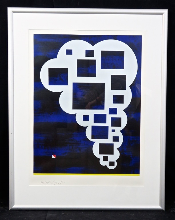 Han Schuil: Zeefdruk, Z.T. - Ingelijst verkocht voor € 35!