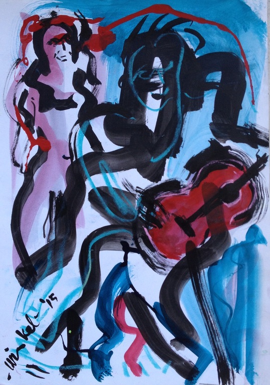 Arien Winkel - The Rockband - Origineel werk op papier kopen? Bied vanaf 1!