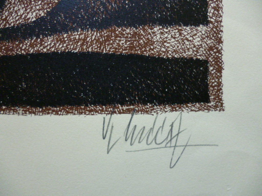 Yargo de Lucca - kleurenlitho - Fluitspeler bij maanlicht kopen? Bied vanaf 20!