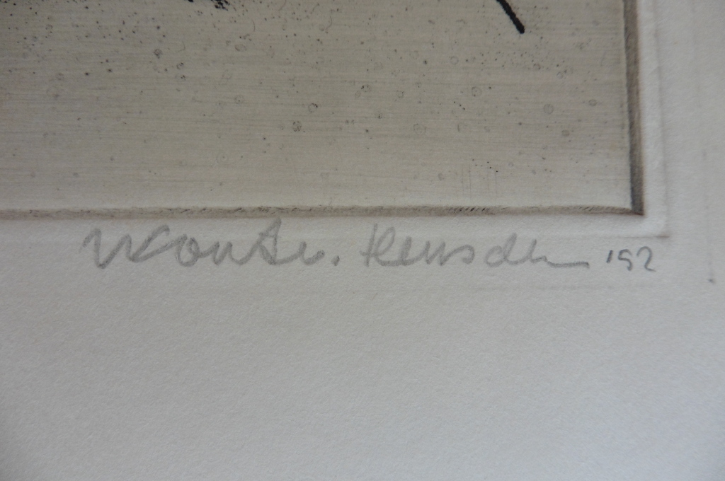 Wout van Heusden, De blinde, ets,1952 kopen? Bied vanaf 45!