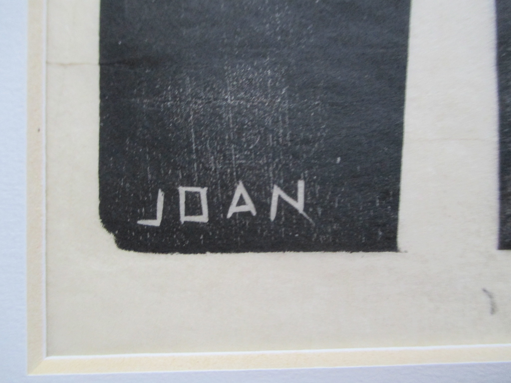 Joan Collette, houtsnede in passe-partout kopen? Bied vanaf 35!