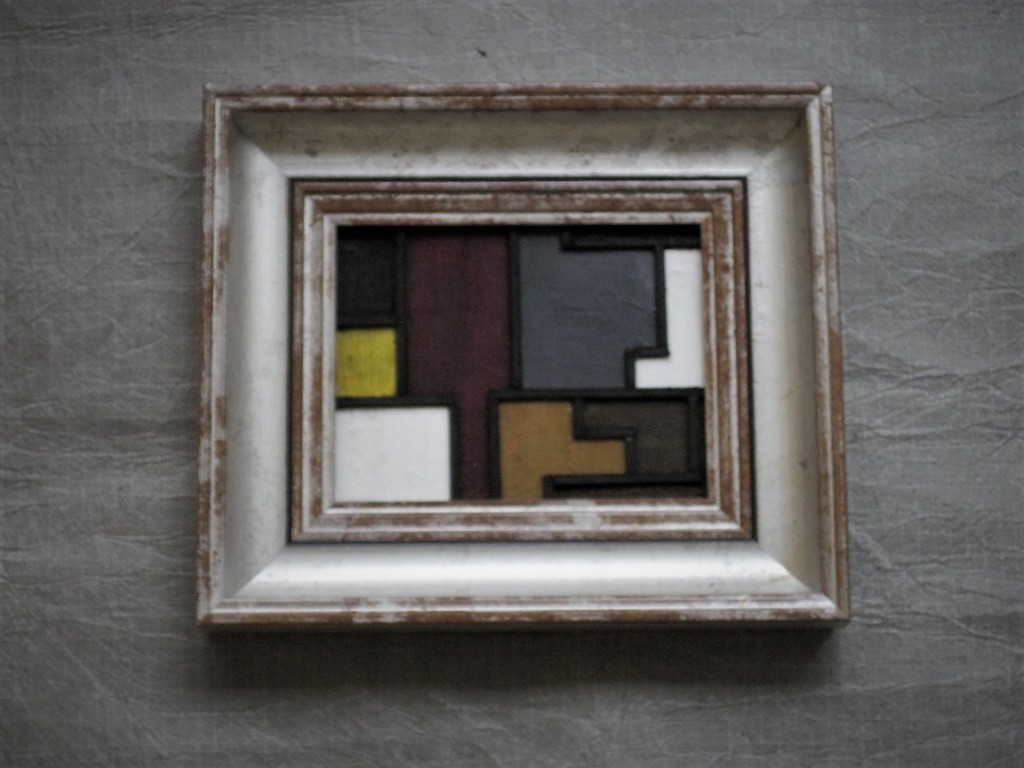 Uitzonderlijke Hout/Acrylverf Compositie "de STIJL" Pjotr van Oorschot (1944)  kopen? Bied vanaf 1!