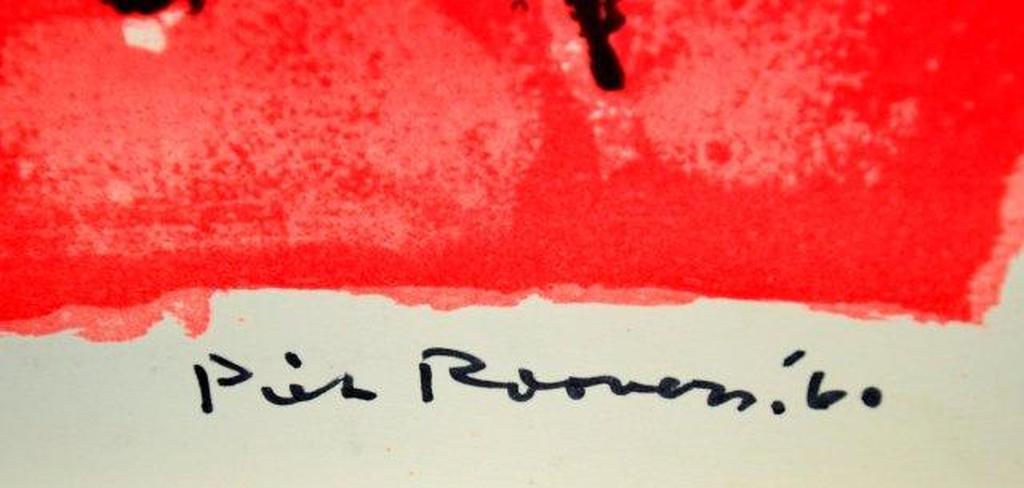 Piet Roovers: Litho, Abstracte Compositie, 1960 kopen? Bied vanaf 1!