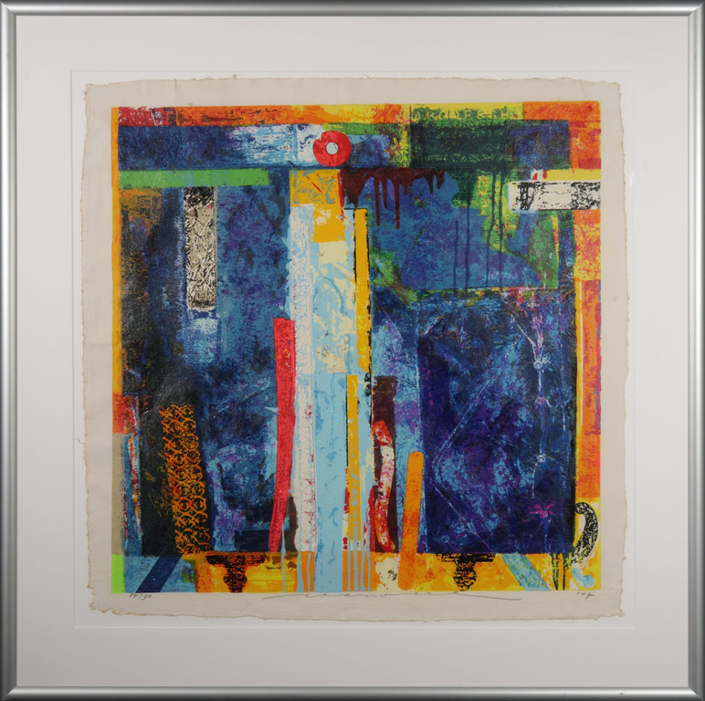 Jos Verwiel: Zeefdruk, Kionas - Ingelijst (Groot) verkocht voor € 70!