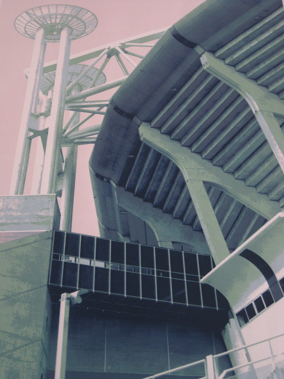 Mooie gesigneerde Zeefdruk "Amsterdam Johan Cruyff Arena" Ton Noppers (1951-)  kopen? Bied vanaf 1!