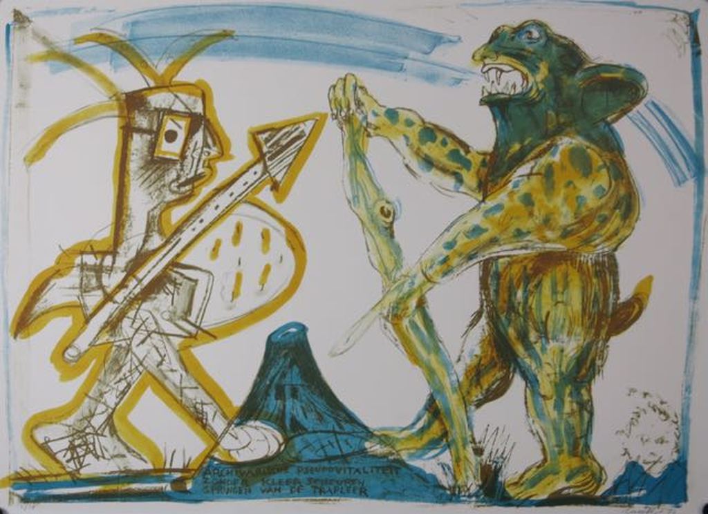 Lucebert: Litho, Archivarische pseudovitaliteit verkocht voor € 151!