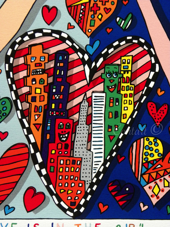 'Love is in the air' - handgesigneerde kleurenlithografie - 1989 kopen? Bied vanaf 200!