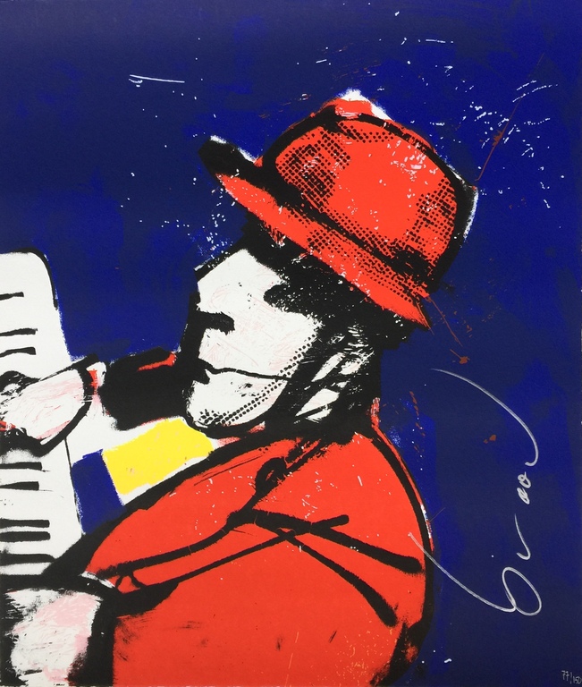 Herman Brood - Originele hand gesigneerde kleurenzeefdruk - Ik, 2000 verkocht voor € 220!