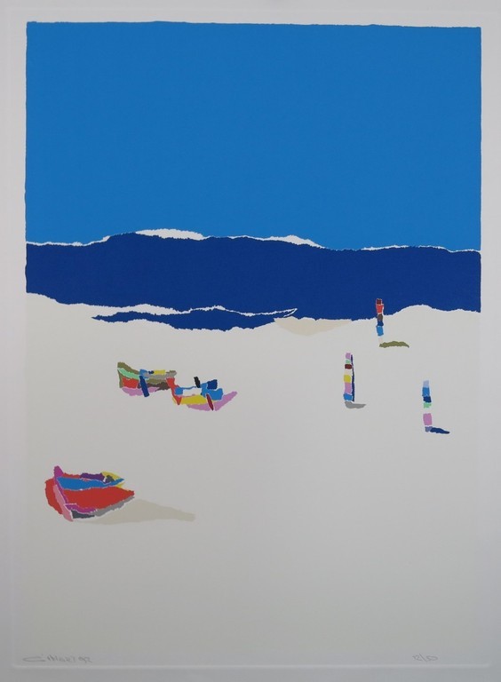 Gerard 't Hart: Zeefdruk, Strand II kopen? Bied vanaf 40!