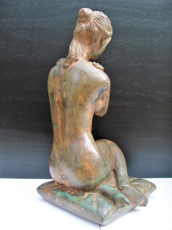 Pierre Chenet - Pierre CHENET: Zittend naakt in brons kopen? Bied vanaf 290!