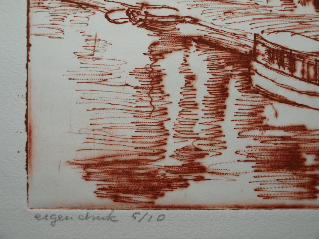 Rob Brandes (1939) : Ets- Westertoren Amsterdam – ingelijst– 1999- oplage 10 ex. kopen? Bied vanaf 50!