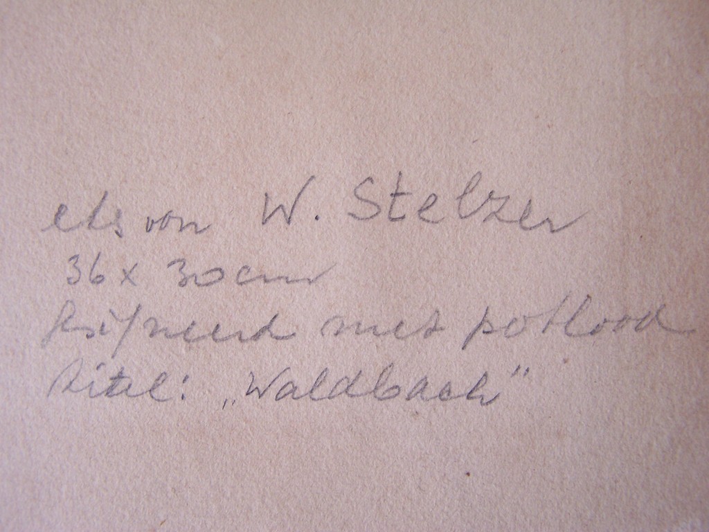 Willy Stelzer - WILLY STELZER (1883-1953) - ets - "Waldbach" - Hansigneerd kopen? Bied vanaf 10!