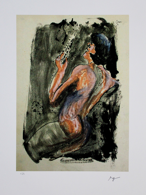 Maria Gimenez.-Dame im Spiegel-  Giclee op katoenpapier. Gesign.2016. kopen? Bied vanaf 29!