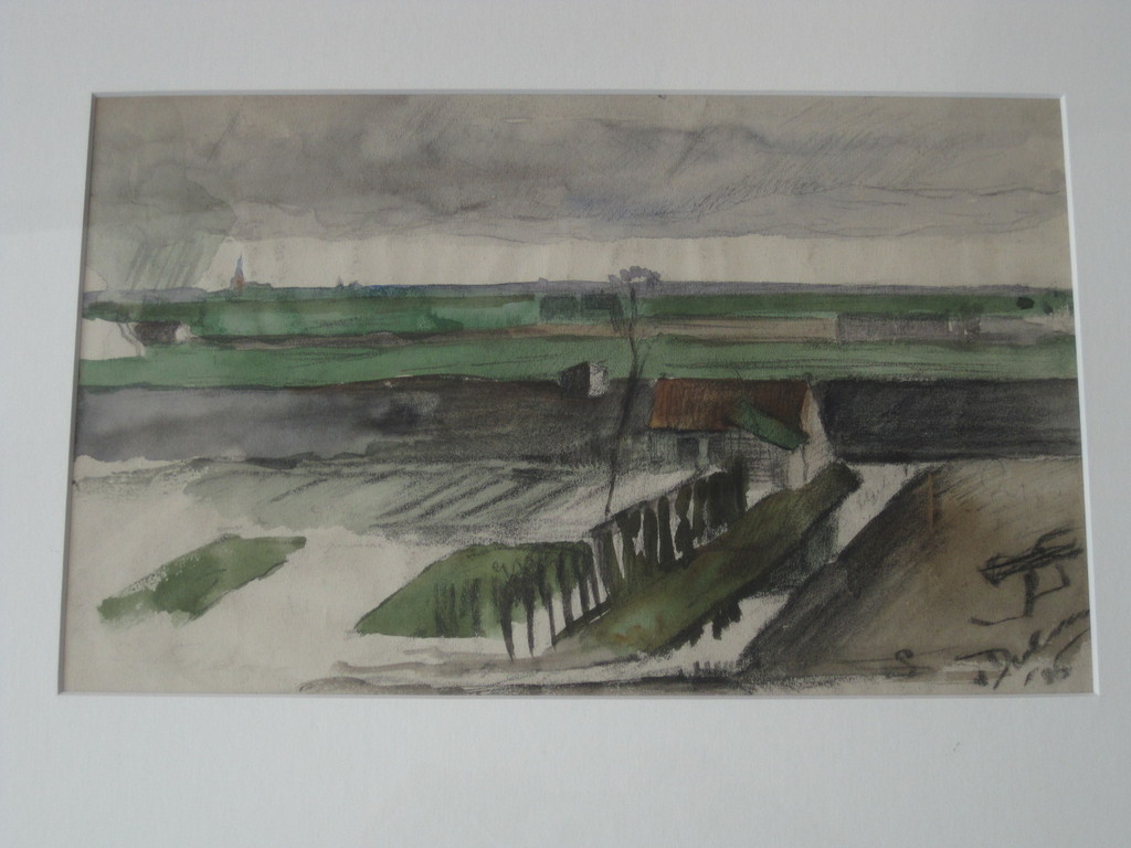 E.B.v Dulmen Krumpelman 1897-1987 Groninger Ploeg "landschap" 1935 kopen? Bied vanaf 75!