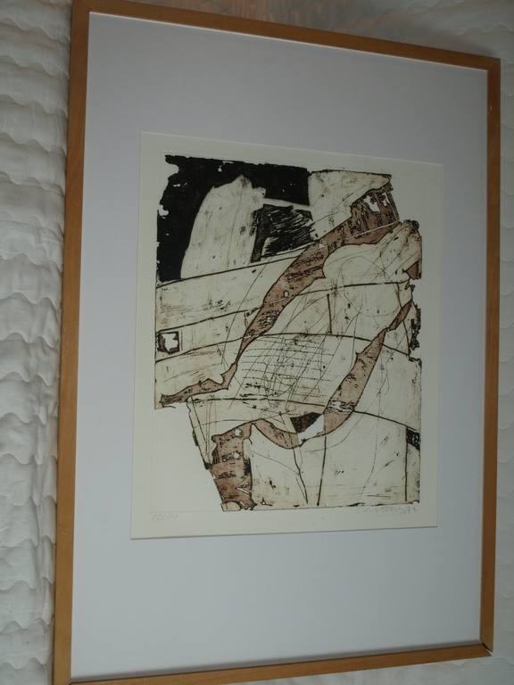 Cees Kortlang – Ets – Figuur - Gesigneerd – 1976 – Oplage 14 - Ingelijst - 63 x 88 cm verkocht voor € 95!