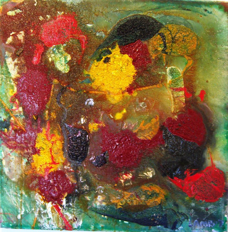 Matt Lamb, abstract topwerk! verkocht voor € 700!