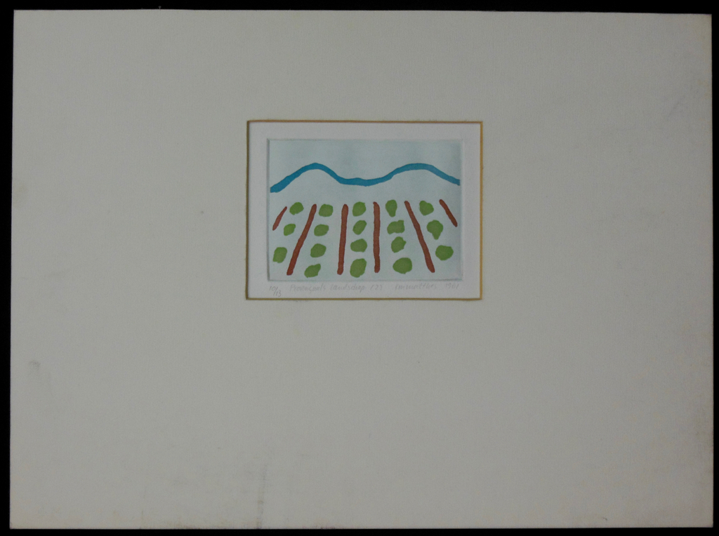 Ruud Matthes: Aquatint, Provencaals landschap (2)  kopen? Bied vanaf 1!
