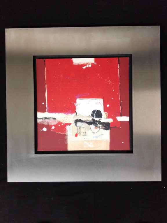 Ron van der Werf, gemengde techniek op paneel in RVS lijst verkocht voor € 125!