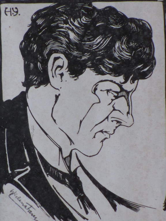 Hendrik IJkelenstam, Portret van Willem Pijper, Inkttekening kopen? Bied vanaf 40!