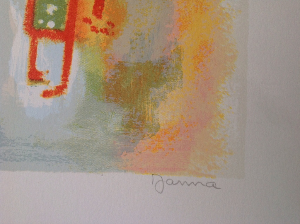 Janna: super grote litho 100 x 80  kopen? Bied vanaf 40!