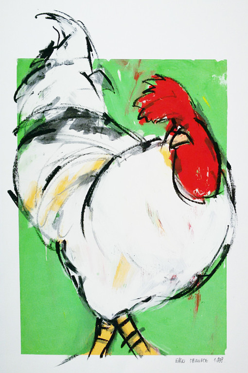 Ellen Meuwese - Haan, gemengde techniek op papier kopen? Bied vanaf 125!