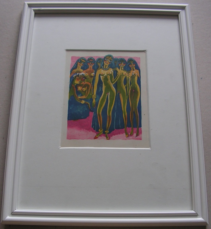 Kees van Dongen  - houtsnede naar aquarel - Les voiles bleus. kopen? Bied vanaf 1!