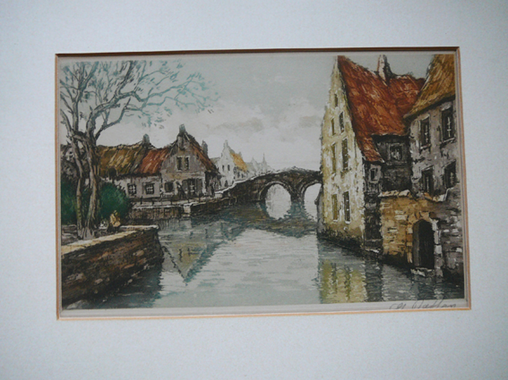 'Zicht op Brugge' -gesigneerd- circa 1930 kopen? Bied vanaf 29!