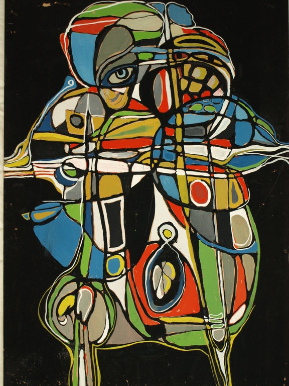 Onbekende kunstenaar : Gouache – ‘Michelinmannetje’ – ca 1970  kopen? Bied vanaf 1!