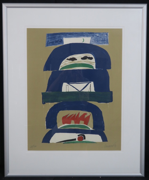 Hans Landsaat: Zeefdruk, Zonder titel - Ingelijst (Groot) kopen? Bied vanaf 20!