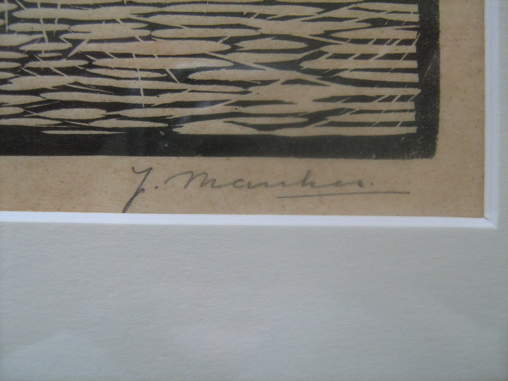 JAN MANKES, Schreeuwende Kraai, gesigneerd en gemonogrammeerd, houtsnede  kopen? Bied vanaf 550!