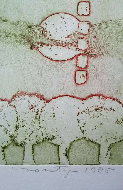 Jan Montyn - Heuvelbloemen Haute Provence, aquatint ets kopen? Bied vanaf 125!