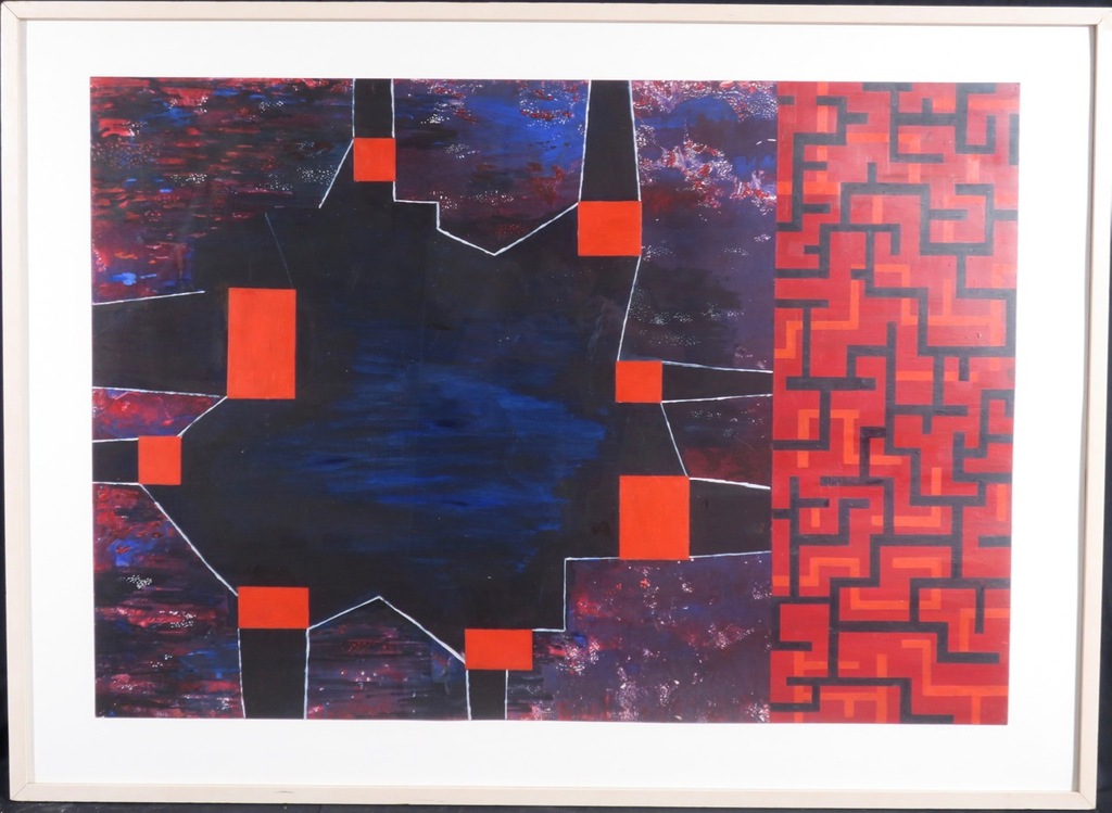 Ingrid Remmers: Acryl op papier, Z.T. - Ingelijst (Groot) kopen? Bied vanaf 35!