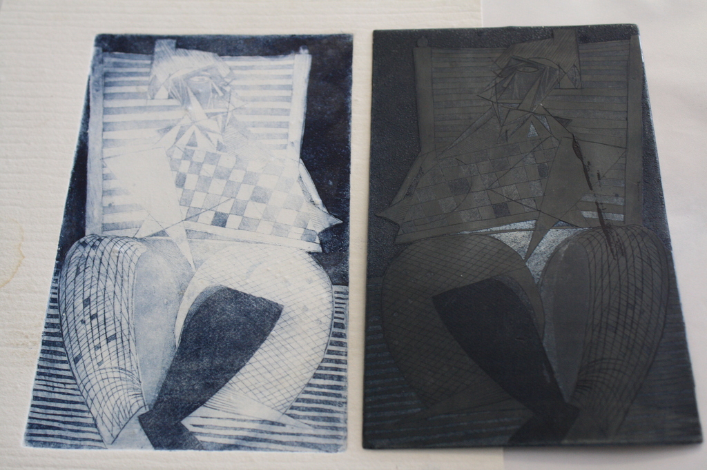 ETSPLAAT ABSTRACT NAAKT - TH BEERENDONK verkocht voor € 35!