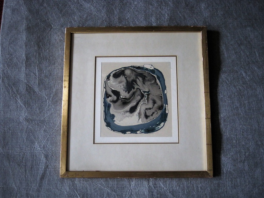 Boeiende abstracte aquarel "Genesis 19.30.33" gesigneerd Benoit 1962  kopen? Bied vanaf 1!