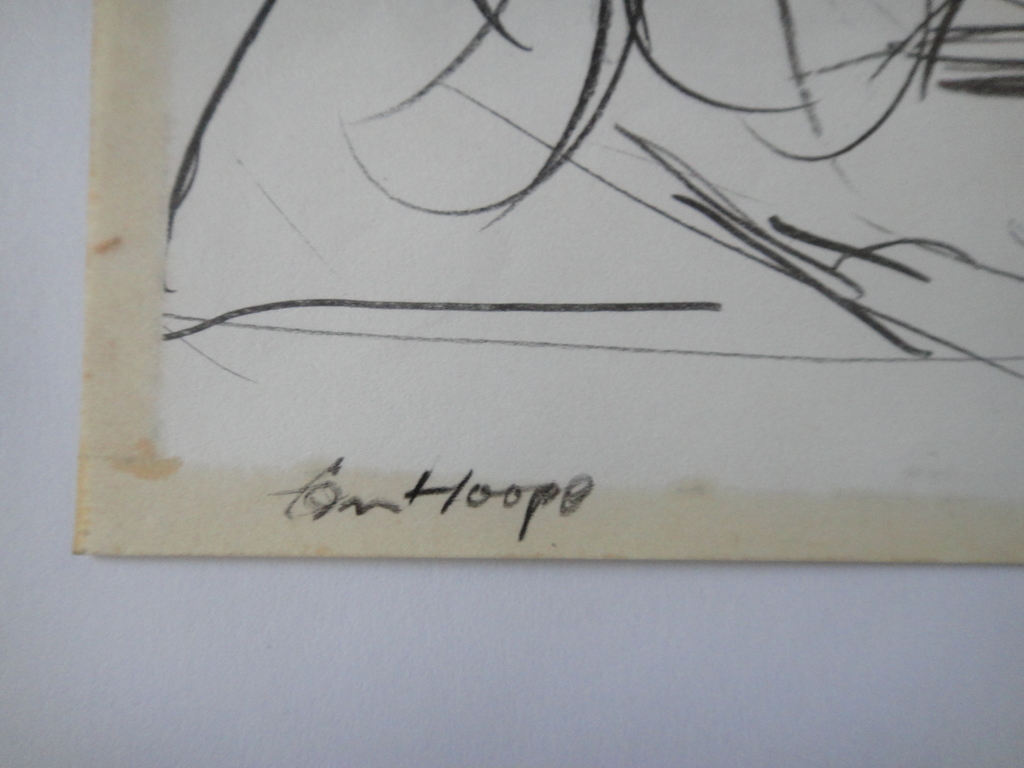 Bob ten Hoope (1920-2014), tekening , liggend vrouwelijk naakt kopen? Bied vanaf 35!