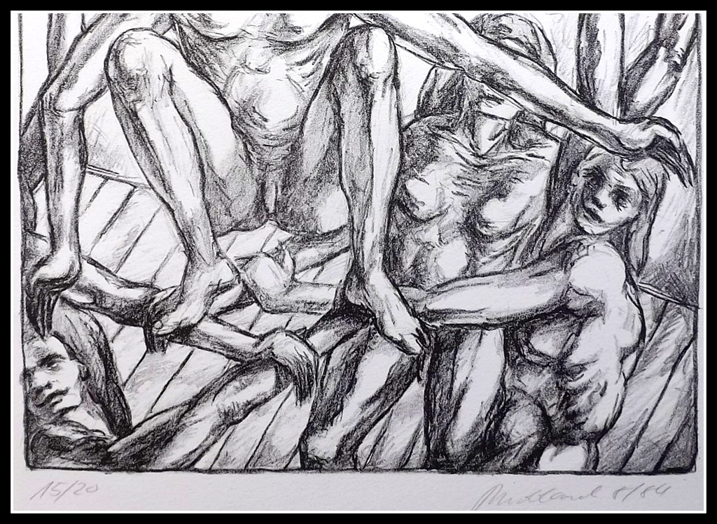 2x litho op Arches van vermoedelijk Duitse kunstenaar kopen? Bied vanaf 1!